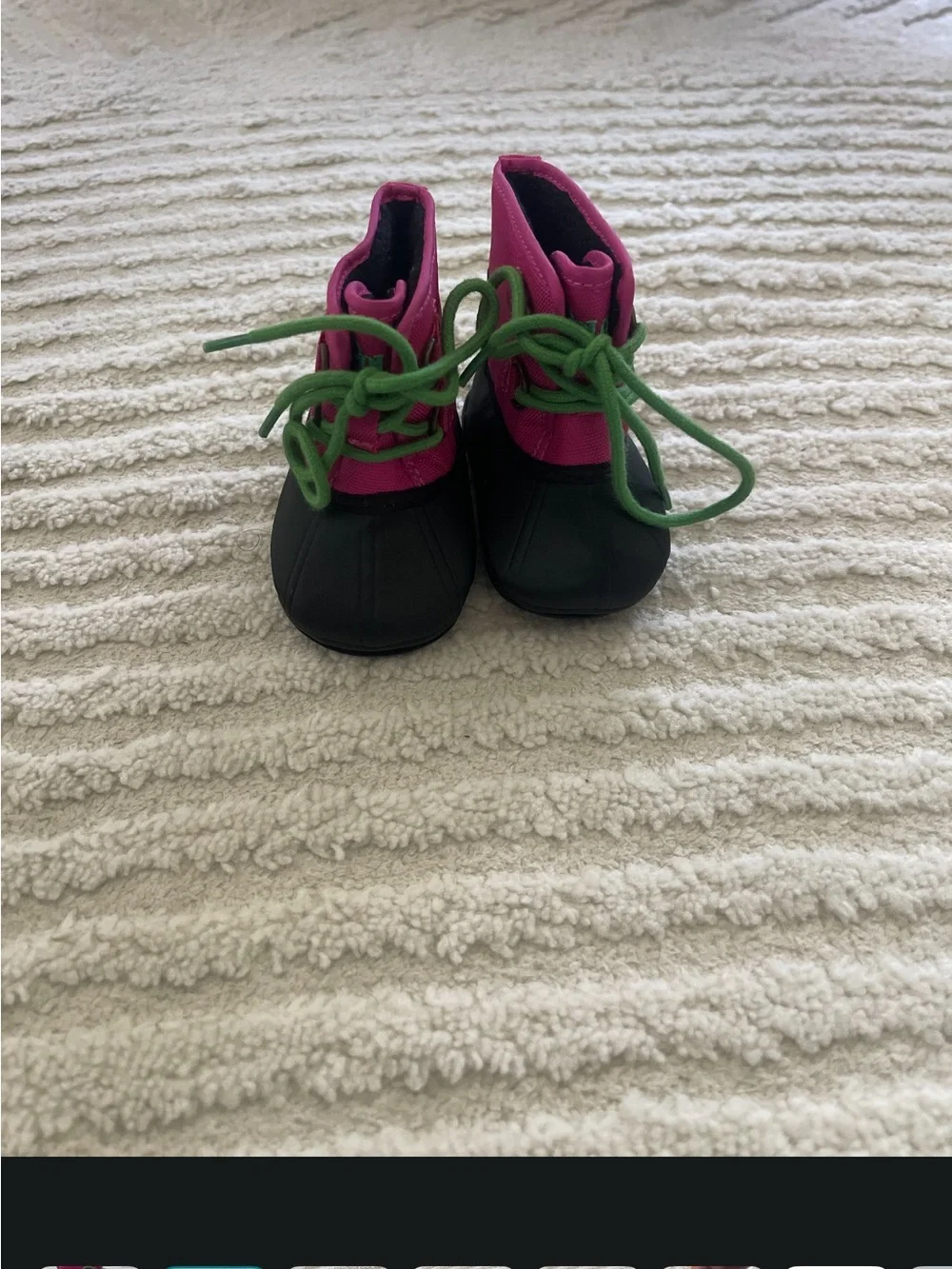 Ralph Lauren Infant Pink and Green Polo Winter Boots